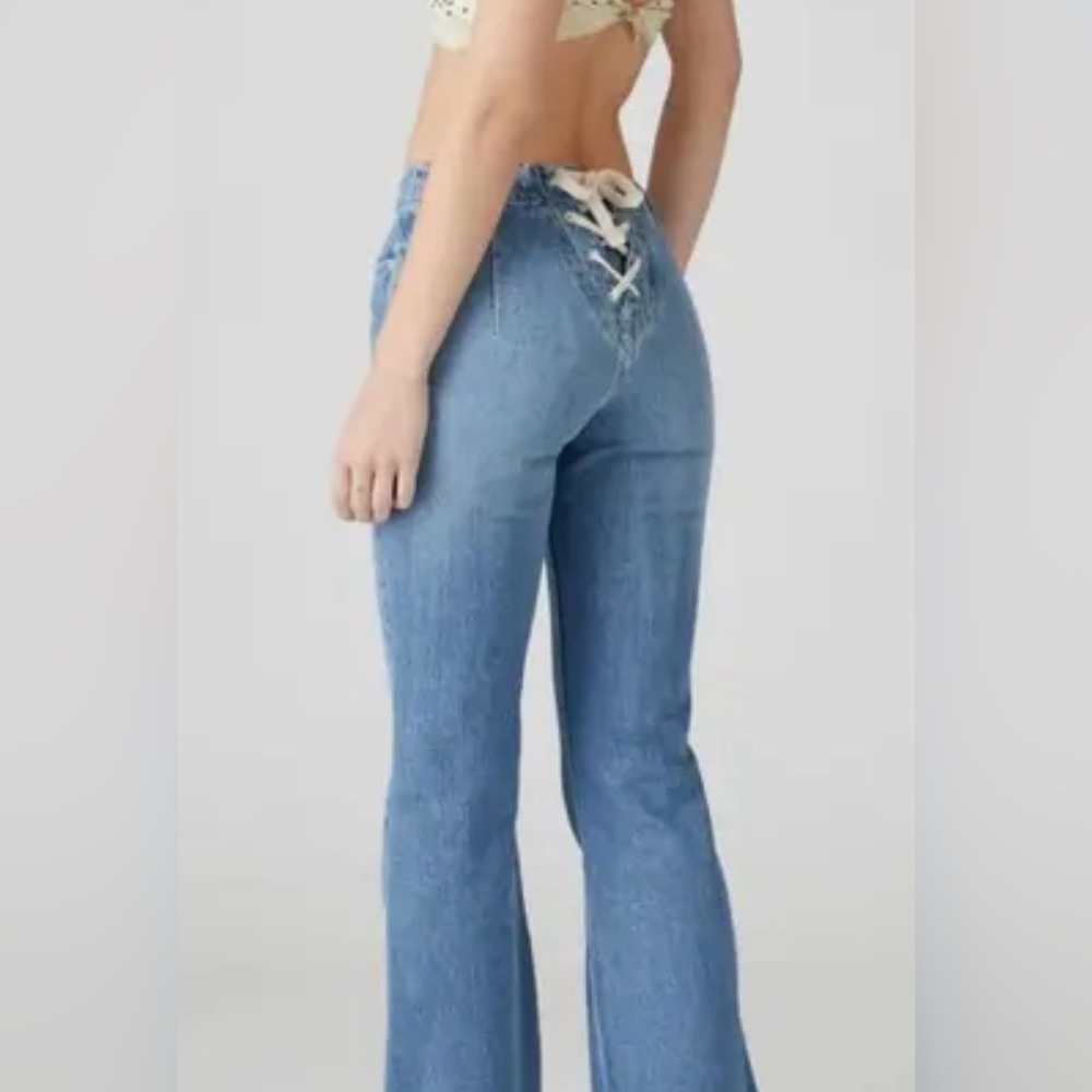 BDG Lace Up Flare Jeans